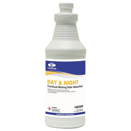 THEOCHEM LABORATORIES Day and Night Wicking Odor Absorber, 32 oz Bottle, Lavender, PK12 500064